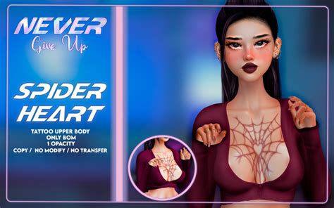 Second Life Marketplace - [NG] Spider Heart - Tattoo