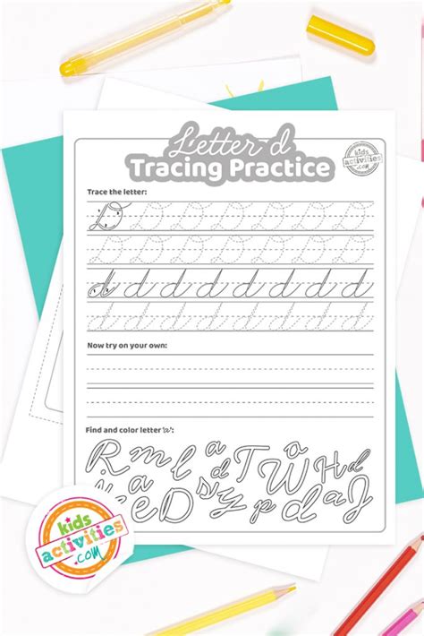 Cursive D Worksheets - Free Printable Cursive Practice Sheets for ...