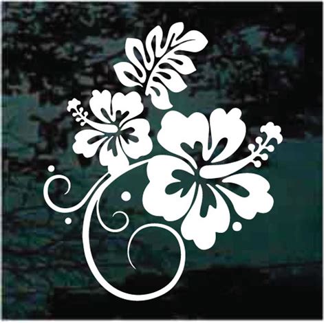 Hibiscus Flower Design Car Decals & Window Stickers | Decal Junky