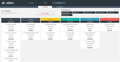 CRM Excel Spreadsheet Template | Adnia Solutions