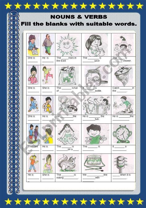 Nouns And Verbs Worksheet