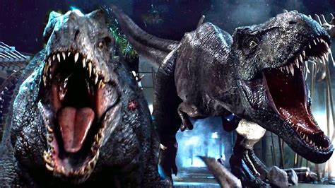 Le T. Rex contre l'Indominus Rex | Jurassic World - YouTube