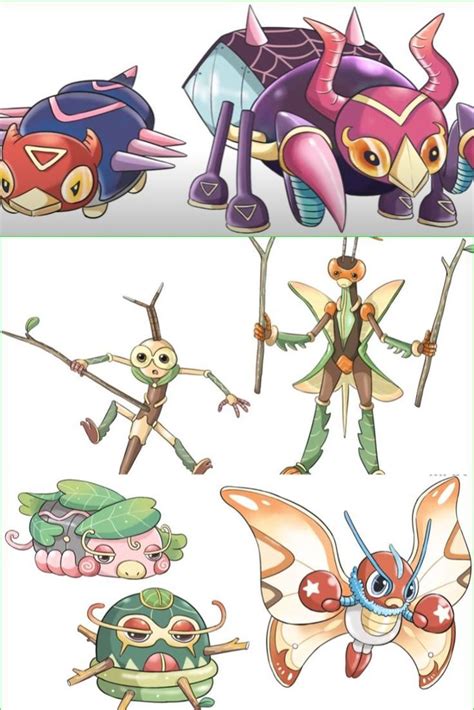 New Bug Types Pokémon Evolution Shinolia