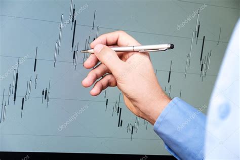 Chart analysis on candlestick chart — Stock Photo © spcreative #39497971