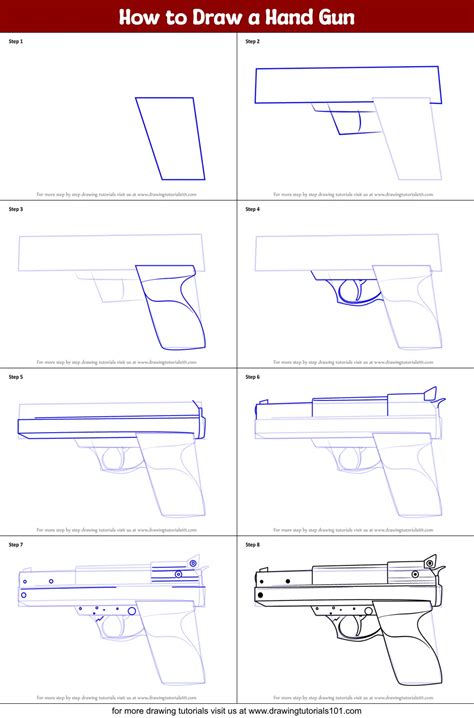 Drawing A Gun Step By Step