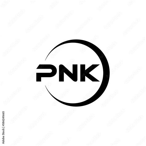 PNK letter logo design with white background in illustrator, cube logo ...