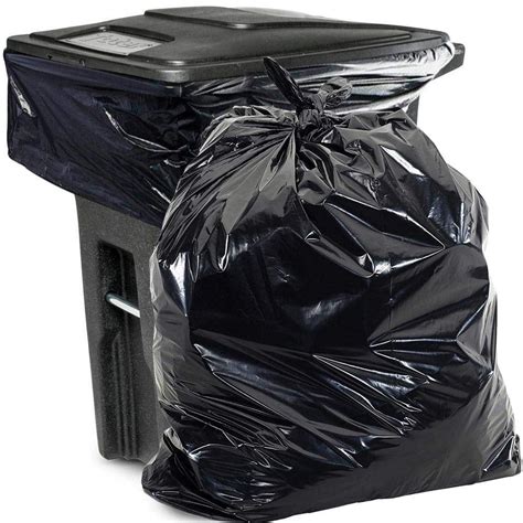 Pack of 500 Black Polyethylene Trash Bags 33 x 40. HDPE 33 Gallon ...