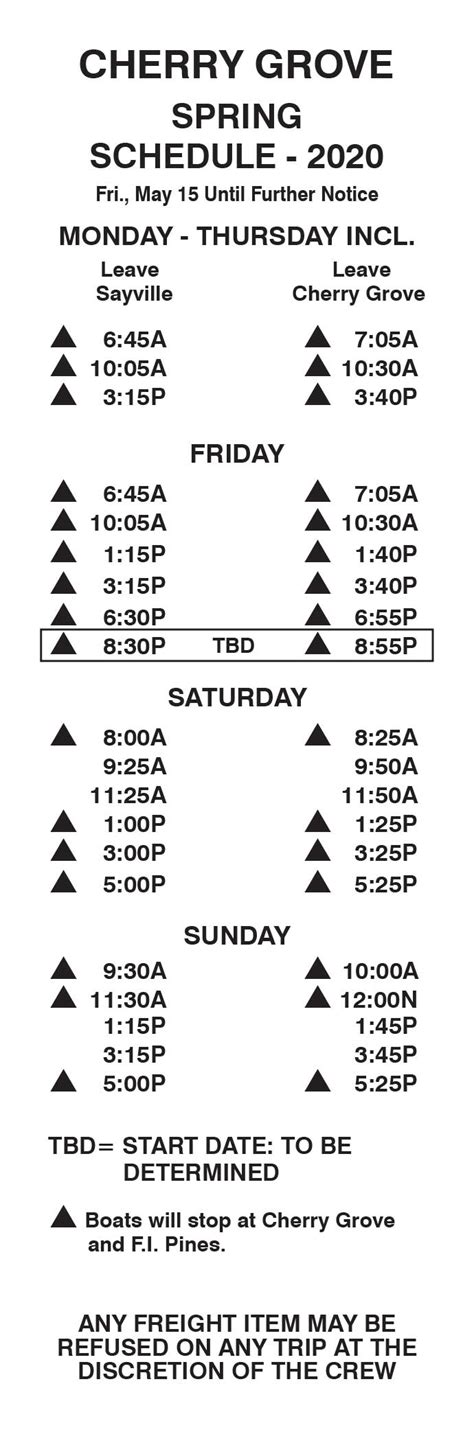 Fire Island Ferry Schedules