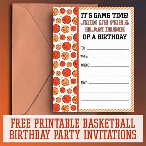 Free Printable Basketball Birthday Party Invitations - Free Printables ...