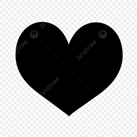 Black Hearts Silhouette PNG Images, Heart Clipart Black And White, Line ...