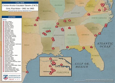 Civil War Battlefields Map