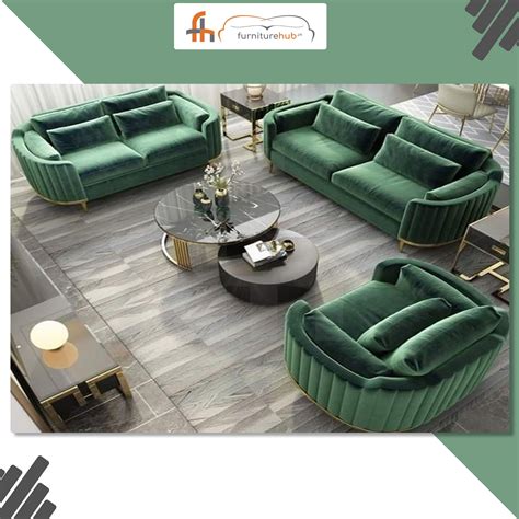 Green Color Sofa Set Ravishing Design Available On Sale At Furniturehub