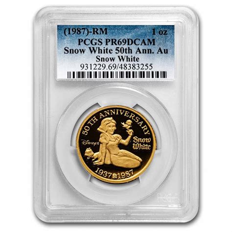 1 oz Gold Disney's Snow White 50th Anniv Snow White PR-69 PCGS