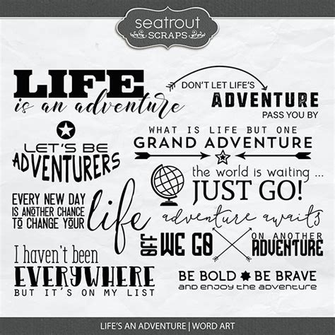 Life's An Adventure Word Art | Digital Art