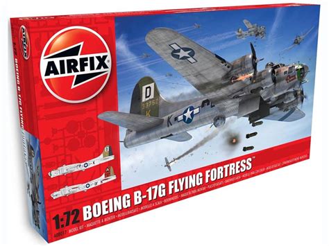 Airfix 1/72 USAAF B-17G Flying Fortress WW2 American Bomber Kit A08017