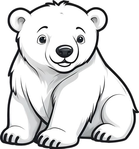 AI generated polar bear cartoon clipart 36283618 PNG