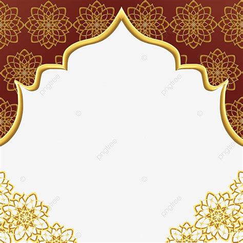 Islamic Frame With Seamless Pattern PNG and PSD