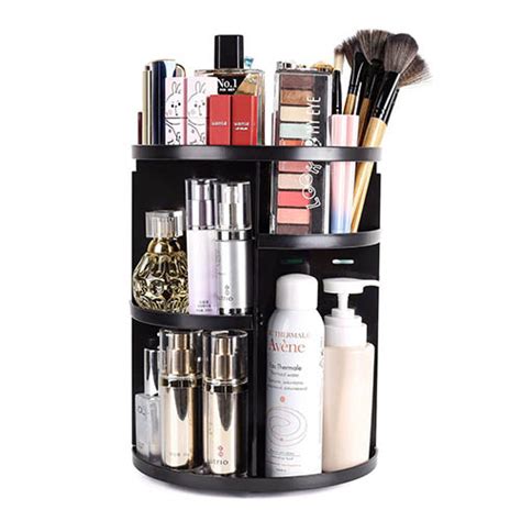 360 Rotating Makeup Or Cosmetic Organizer Black