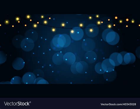 Christmas lights banner design Royalty Free Vector Image