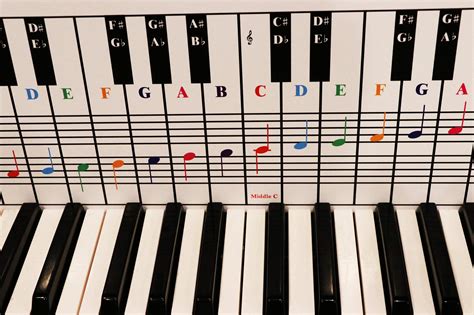 Piano And Keyboard Note Chart, Use Behind The Keys, Ideal Visual Tool ...