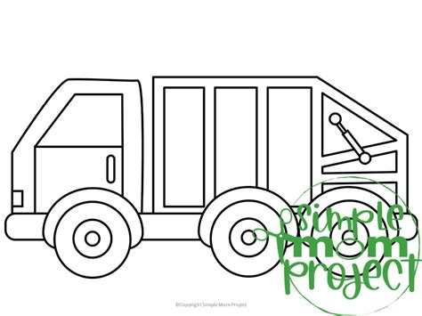 Free Printable Trash Truck Template – Simple Mom Project