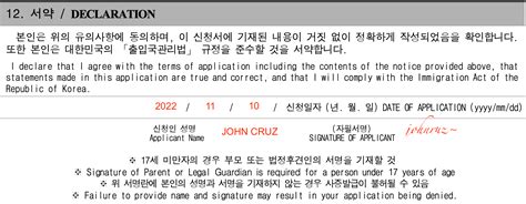 Korean Visa Application Form Fillable - Printable Forms Free Online