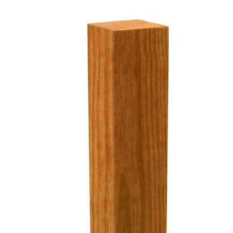 4 in. x 4 in. x 4-1/2 ft. Cedar Eased Edge Deck Post-224635 - The Home ...