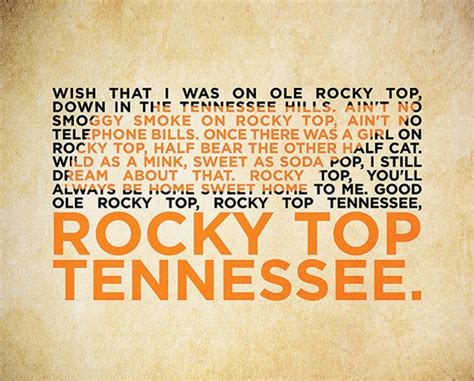 Rocky Top Lyrics Digital 10 x 8 file by RiddellDesigns on Etsy