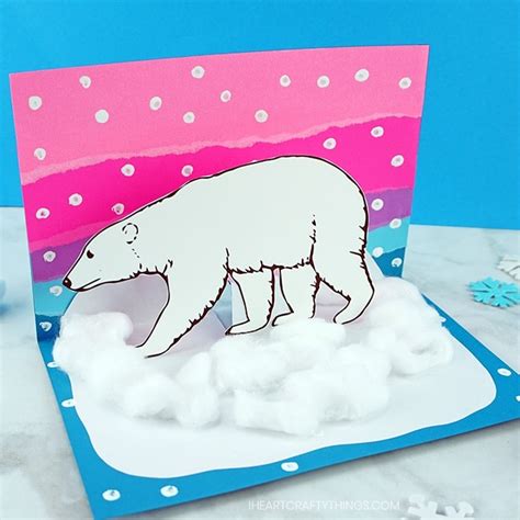 Awesome Pop-up Polar Bear Craft Idea - I Heart Crafty Things