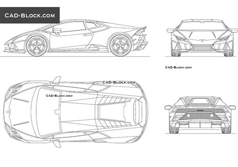 Lamborghini Huracan Evo CAD blocks