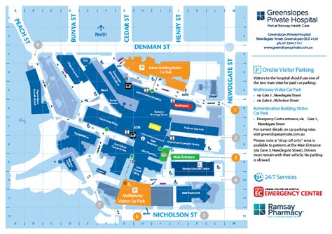 Mater Private Hospital Brisbane Map