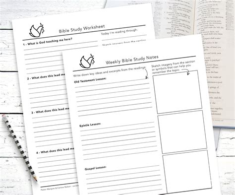 Bible Study Worksheets — Corissa Nelson