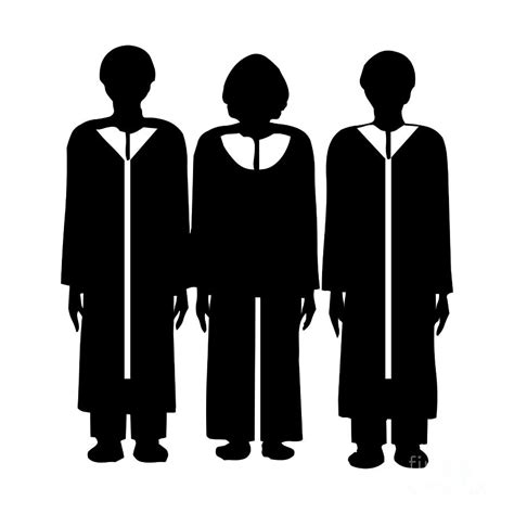 Silhouette of Choir Members Digital Art by Rose Santuci-Sofranko | Pixels