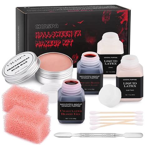 CHASPA Halloween Liquid Latex Special Effects SFX makeup kit for Fake ...