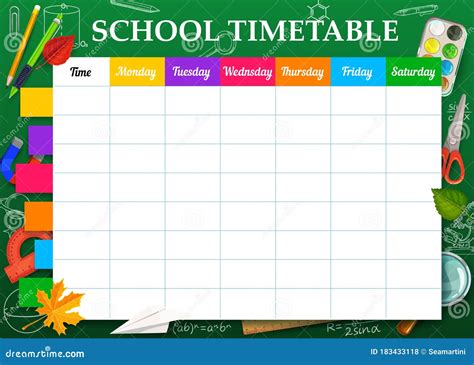 Time Schedule Chart Template