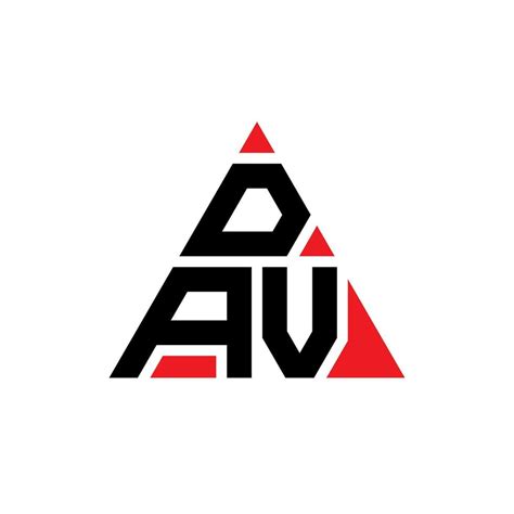 DAV triangle letter logo design with triangle shape. DAV triangle logo ...