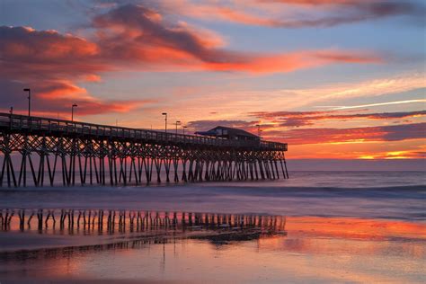 Sunrise at Surfside Pier, Myrtle Beach, South Carolina, | Surfside ...