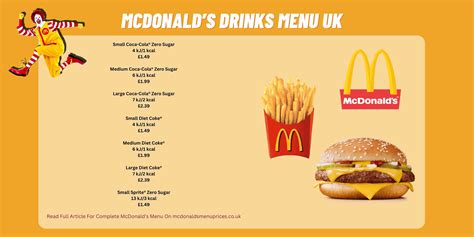 McDonald's Drinks Menu UK 2023 - Mcdonald's Menu UK with Prices ...