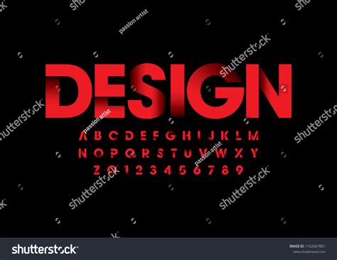 Vector Modern Bold Font Alphabet Stock Vector (Royalty Free) 1102667861 ...