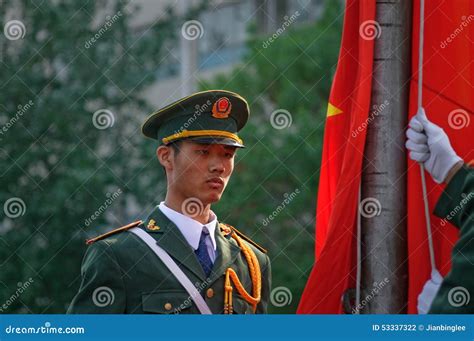 The Chinese National Flag Ceremony Editorial Photography - Image of ...