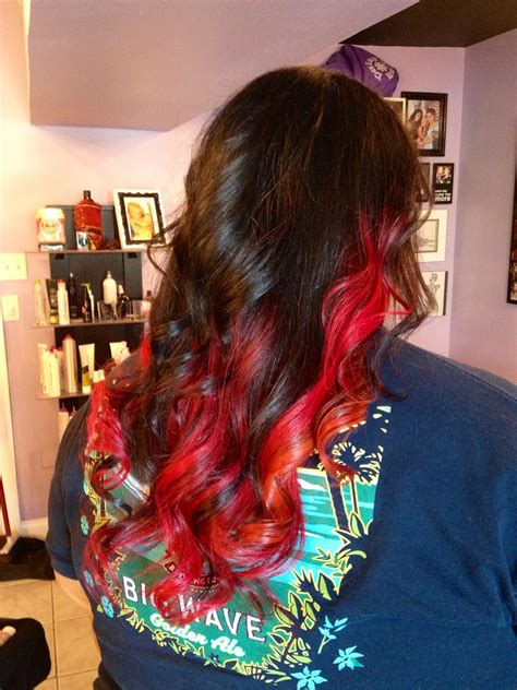 Neon red | Long hair styles, Hair styles, Beauty