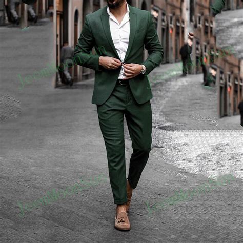 Mens Olive Green Suit