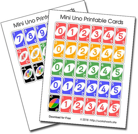 Printable Uno Cards