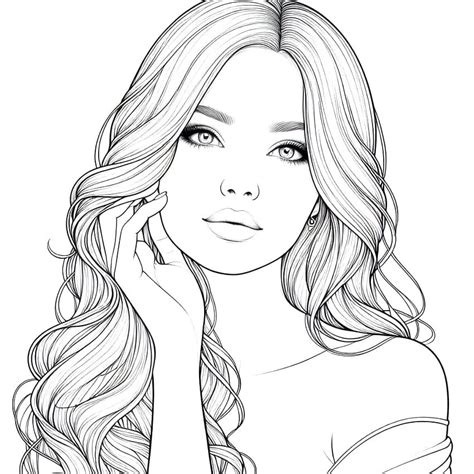 Free Printable Realistic Girl in 2024 | Coloring pages for girls ...