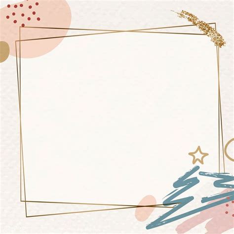 Gold frame on Christmas pattern background vector | premium image by ...