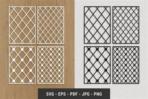 Diamond papercut stencil templates | Card maker elements SVG