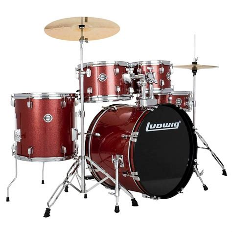 Ludwig Accent 5-piece Complete Drum Set with 22 inch Bass Drum and ...