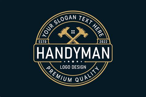 Handyman Retro Style Logo Design Vector Graphic by Bitmate Studio ...