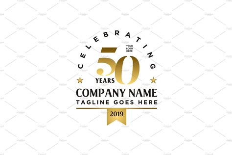 Anniversary 50th company logo design | Branding & Logo Templates ...