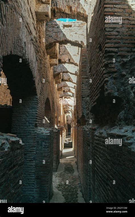 Rome Colosseum Inside Details Stock Photo - Alamy